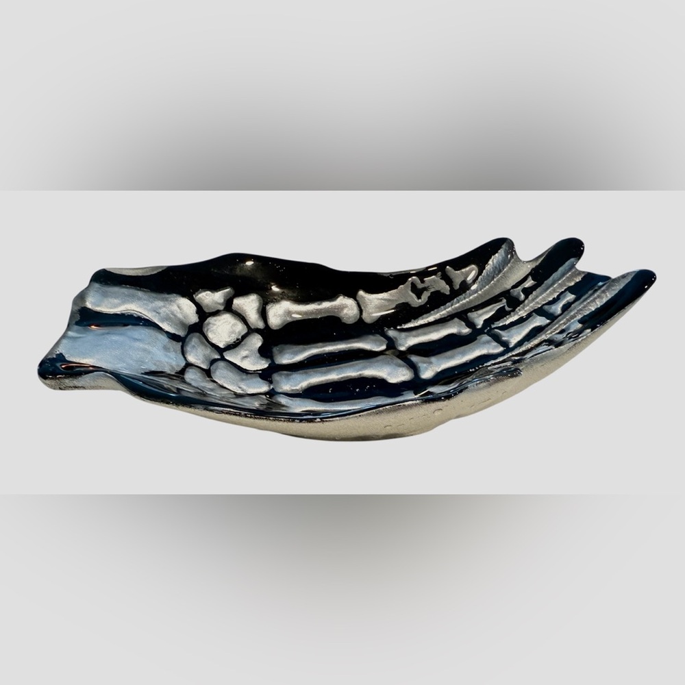 Skull Hand Glass Table Decor By Artistic Accents 8.5”Halloween Made In Turkey